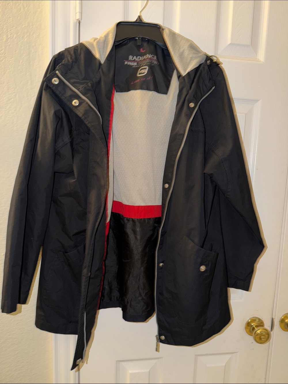 Free Country Radiance Jacket Women's Black & Gray Hooded Utility Jacket